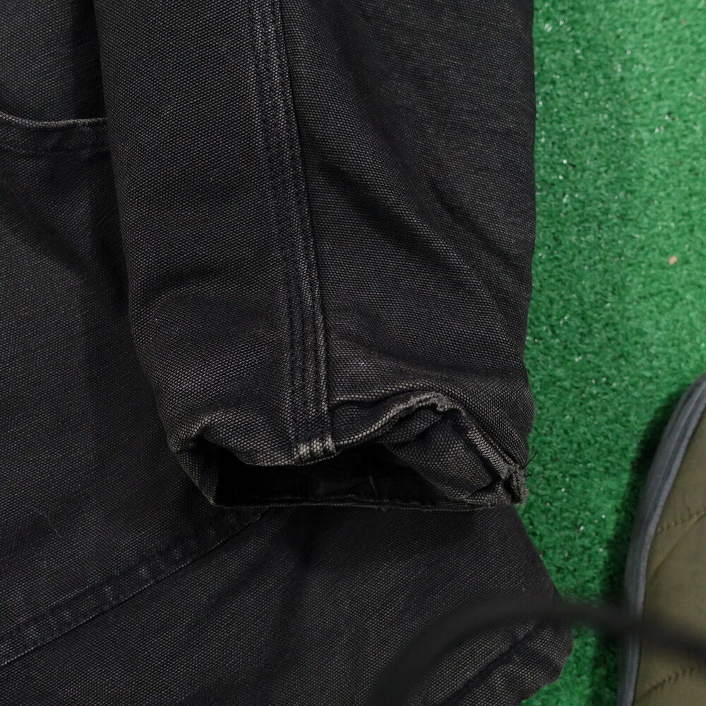 VINTAGE CARHARTT C26 BLK FULL ZIP QUILT‎ LINED DUCK CANVAS JACKET SIZE XL - Picture 4 of 12